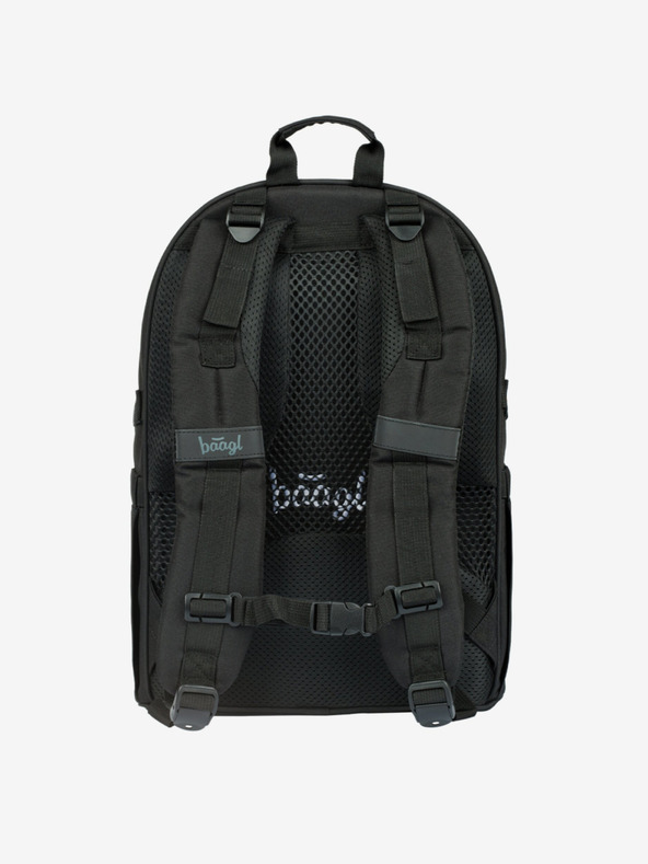 BAAGL  Šedý školní set - batoh, penál, sáček Baagl Skate Darkness