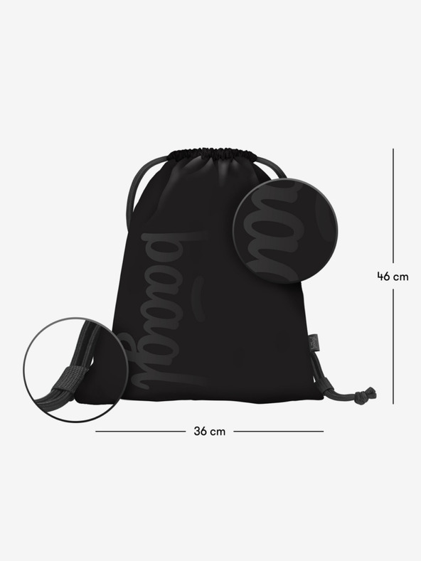 BAAGL  Černý vak Baagl Black