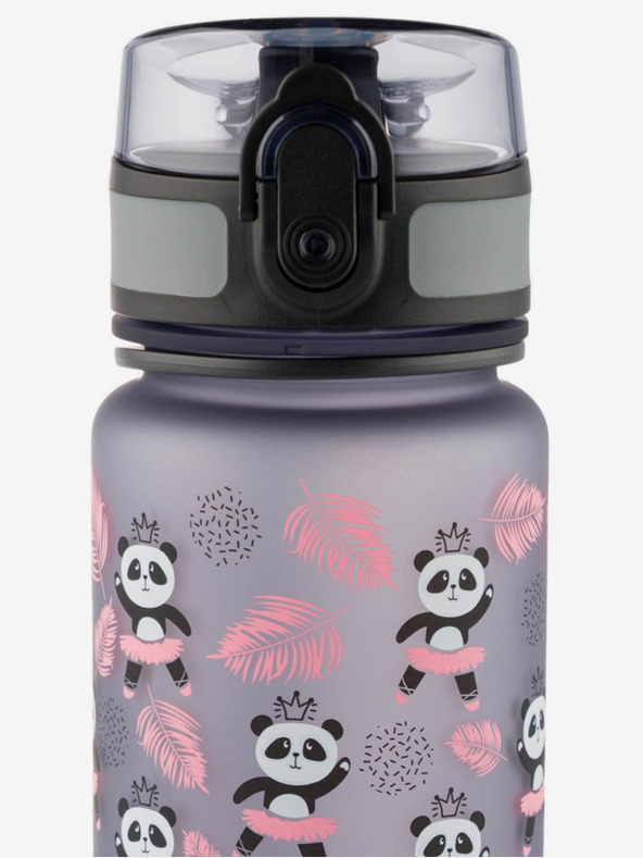 BAAGL  Šedá tritanová láhev na pití panda, 500 ml Baagl