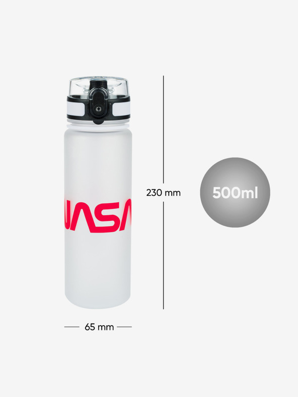 BAAGL  Bílá tritanová láhev na pití nasa, 500 ml Baagl