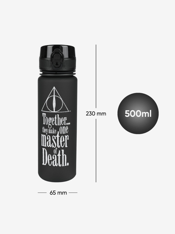 BAAGL  Černá tritanová láhev na pití harry potter relikvie smrti, 500 ml Baagl