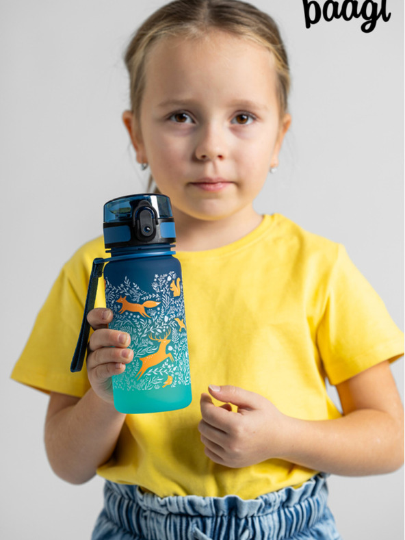 BAAGL  Modrá tritanová láhev na pití gradient les, 350 ml Baagl