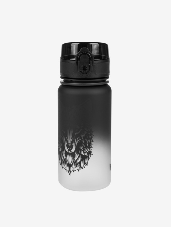 BAAGL  Černá tritanová láhev na pití gradient vlk, 350 ml Baagl