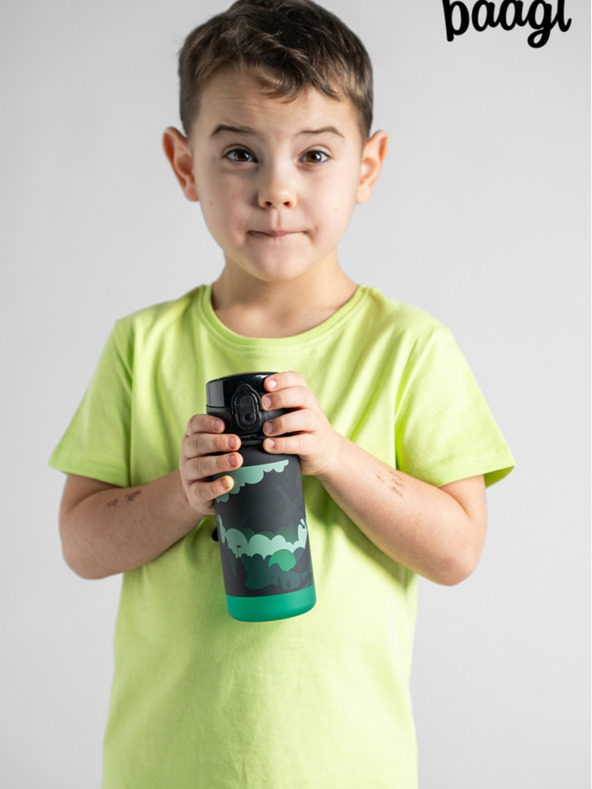 BAAGL  Černá tritanová láhev na pití gradient drak, 350 ml Baagl
