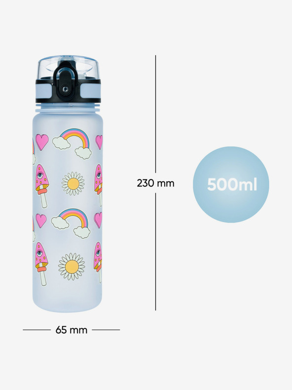 BAAGL  Modrá tritanová láhev na pití hippie, 500 ml Baagl