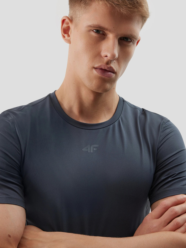 4F Pánské sportovní tričko slim z recyklovaných materiálů 4F