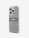 DKNY PC/TPU Repeat Pattern Tonal Stripe Magsafe Zadní Kryt pro iPhone 14 Pro Beige DKNY