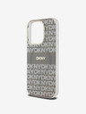 DKNY PC/TPU Repeat Pattern Tonal Stripe Magsafe Zadní Kryt pro iPhone 14 Pro Beige DKNY