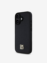 DKNY DKNY PU Leather Repeat Pattern Stack Logo MagSafe Zadní Kryt pro iPhone 16 Black