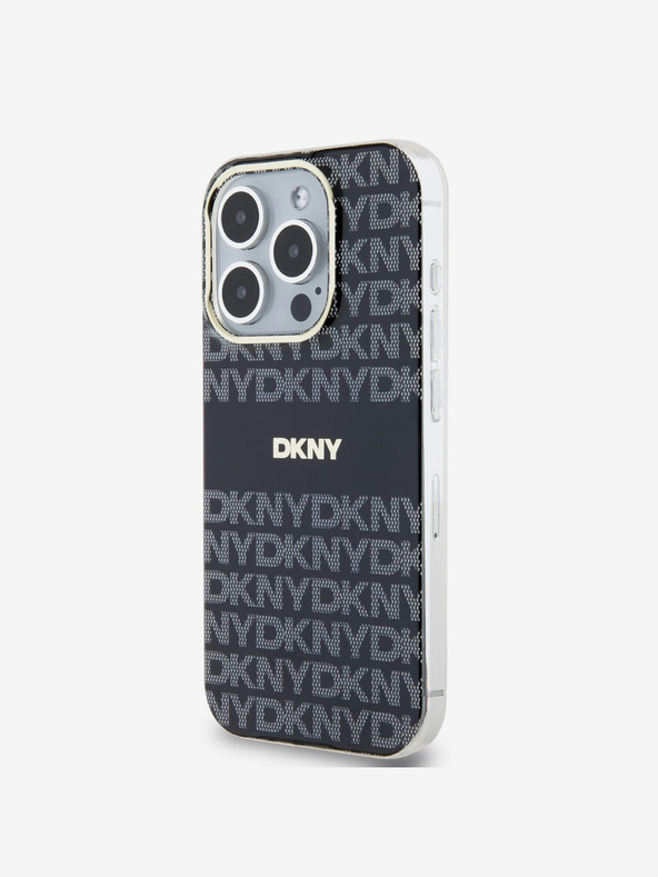 DKNY PC/TPU Repeat Pattern Tonal Stripe Magsafe Zadní Kryt pro iPhone 13 Pro Max Black DKNY