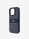 DKNY DKNY PU Leather Repeat Pattern Tonal Stripe Zadní Kryt pro iPhone 16 Pro Blue