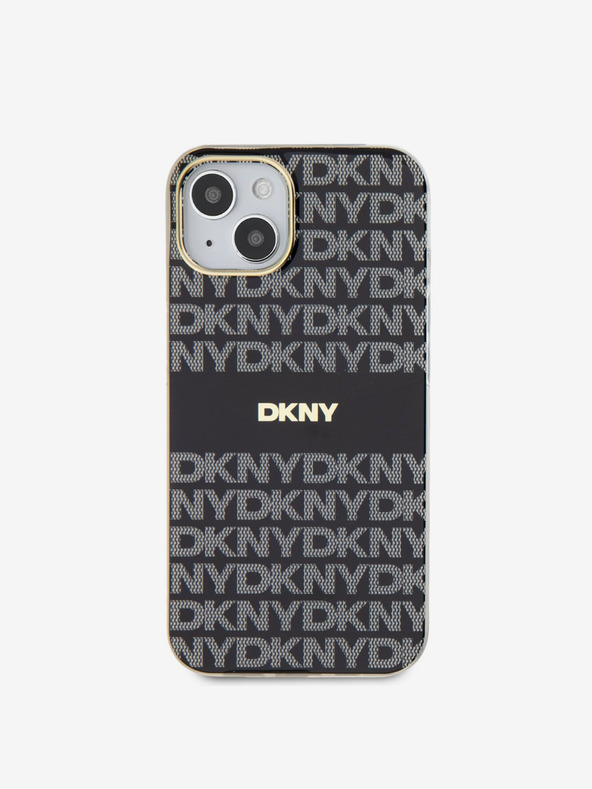DKNY PC/TPU Repeat Pattern Tonal Stripe Magsafe Zadní Kryt pro iPhone 14 Black DKNY