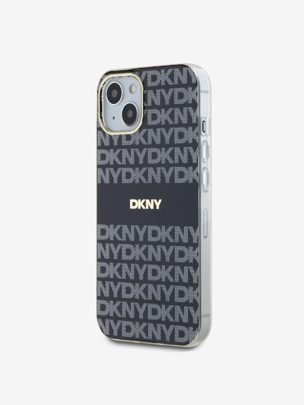 DKNY PC/TPU Repeat Pattern Tonal Stripe Magsafe Zadní Kryt pro iPhone 14 Black DKNY