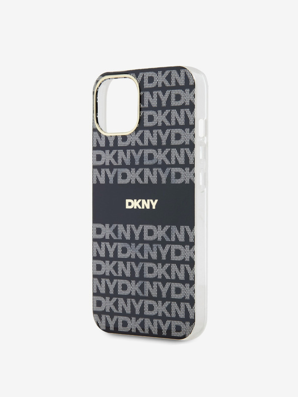 DKNY PC/TPU Repeat Pattern Tonal Stripe Magsafe Zadní Kryt pro iPhone 14 Black DKNY