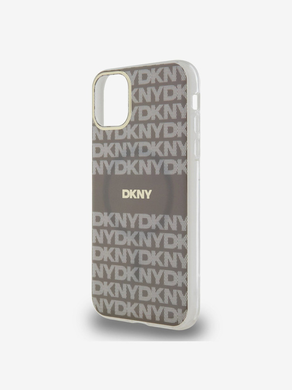 DKNY PC/TPU Repeat Pattern Tonal Stripe Magsafe Zadní Kryt pro iPhone 11 Beige DKNY