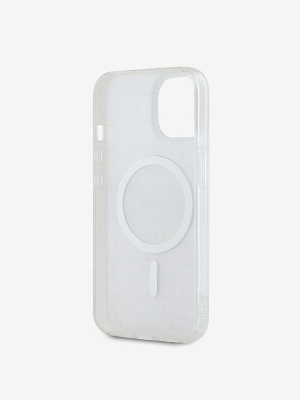 DKNY PC/TPU Repeat Pattern Tonal Stripe Magsafe Zadní Kryt pro iPhone 15 Beige DKNY