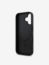 DKNY DKNY PU Leather Repeat Pattern Stack Logo MagSafe Zadní Kryt pro iPhone 16 Plus Black