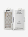 DKNY DKNY PU Leather Checkered Pattern and Stripe Zadní Kryt pro iPhone 16 Pink