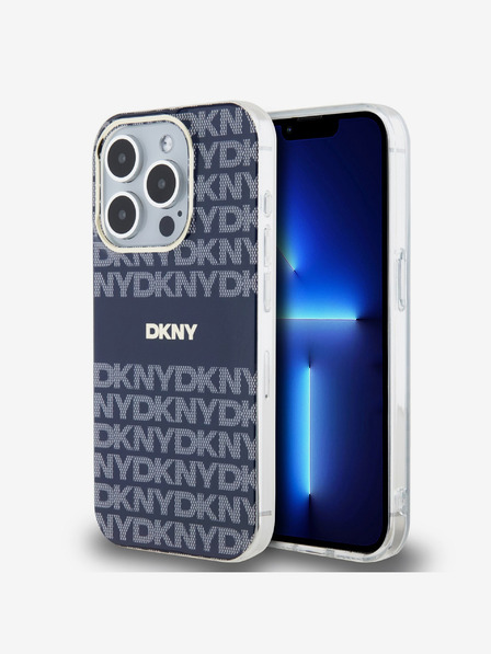 DKNY PC/TPU Repeat Pattern Tonal Stripe Magsafe Zadní Kryt pro iPhone 13 Pro Blue DKNY