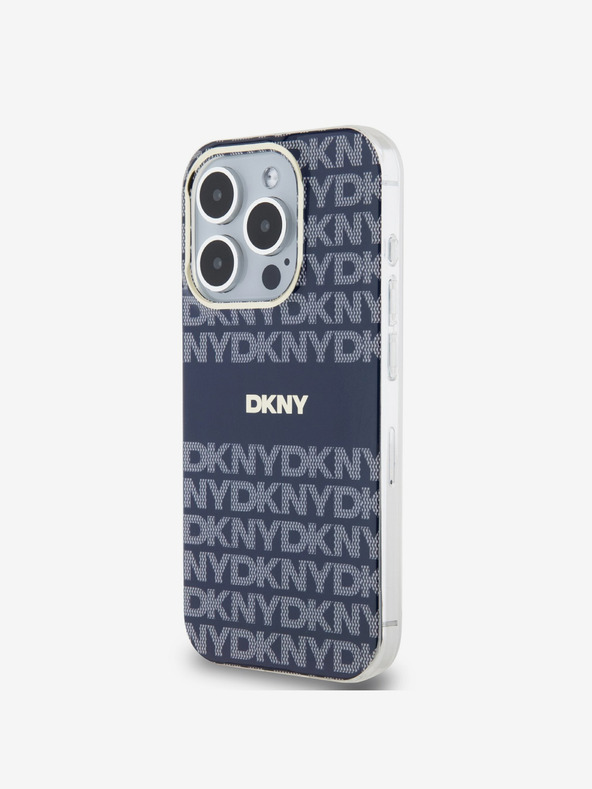 DKNY PC/TPU Repeat Pattern Tonal Stripe Magsafe Zadní Kryt pro iPhone 13 Pro Blue DKNY