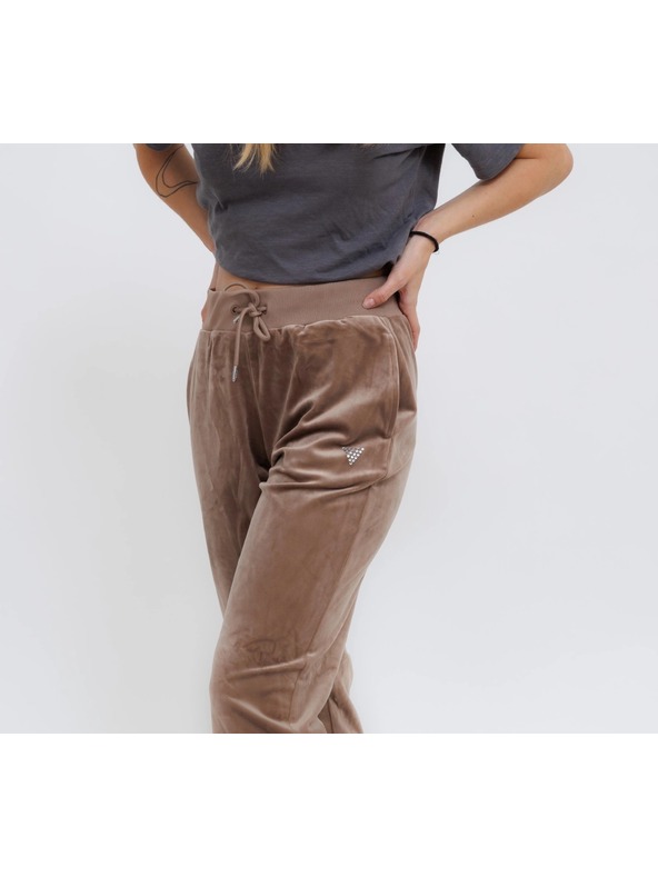 Guess Jeans Dámske hnedé tepláky Coutore D104 Guess jeans