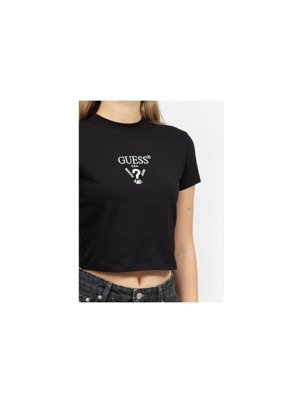 Guess Jeans Dámsky čierny crop top kcdh1 Guess jeans