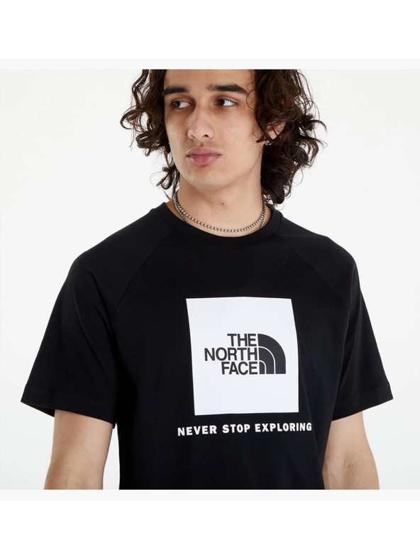 The North Face Pánske čierne tričko The North Face Raglan Redbox