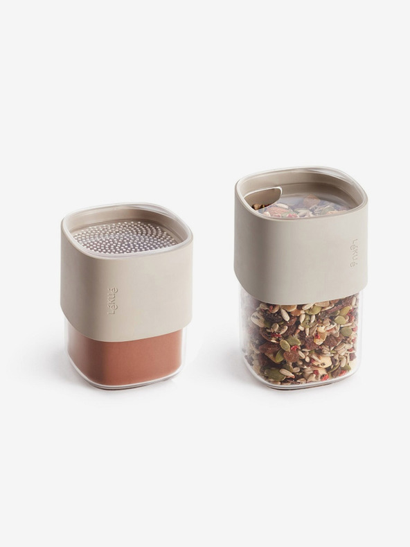 Lékué Sada tří nádob na skladování suchých potravin ve světle modré barvě Lékué Flip Storage Set