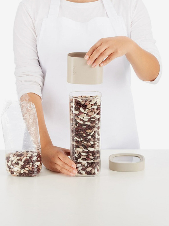 Lékué Sada tří nádob na skladování suchých potravin ve světle modré barvě Lékué Flip Storage Set