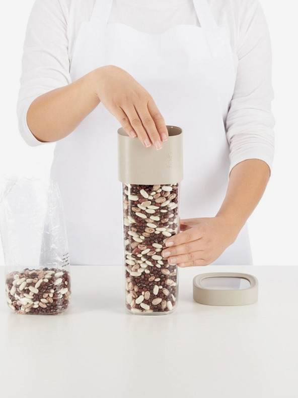 Lékué Světle šedá nádoba na skladování suchých potravin Lékué Flip Storage (L)