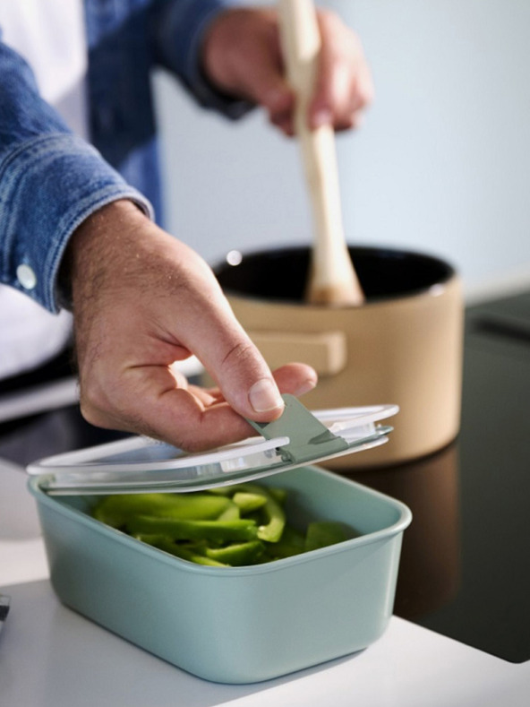 Mepal Set úložných boxů na potraviny v černé barvě Mepal EasyClip 2x450 + 1000 ml