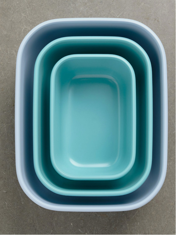 Mepal Světle zelený set misek Mepal Cirqula Rectangular 750 +1500 + 3000 ml