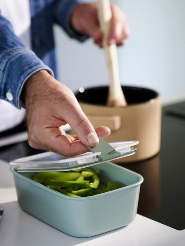 Mepal Sada tří úložných boxů na potraviny v světle zelené barvě Mepal EasyClip 2x450 + 1000 ml