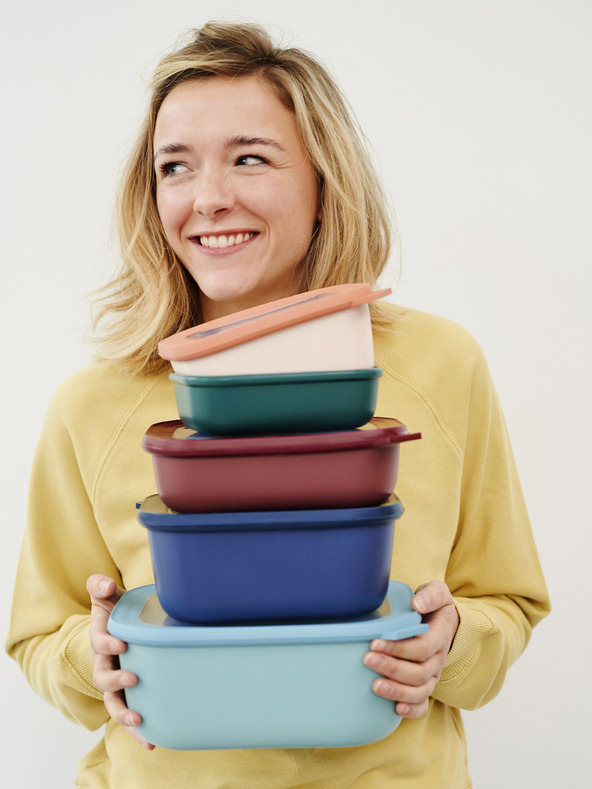 Mepal Světle modrá mísa Mepal Cirqula Rectangular 1500 ml