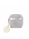 Guess Guess 4G Script PC/PU Charm Pouzdro pro AirPods 4 Pink