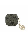 Guess Guess 4G Script PC/PU Charm Pouzdro pro AirPods 4 Brown