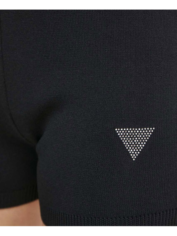 Guess Jeans Dámske čierne šortky so zdobením Guess Alexia