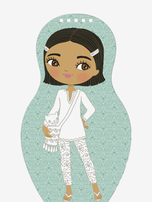 ELLA & MAX Oblékáme egyptské panenky FARAH – Omalovánky