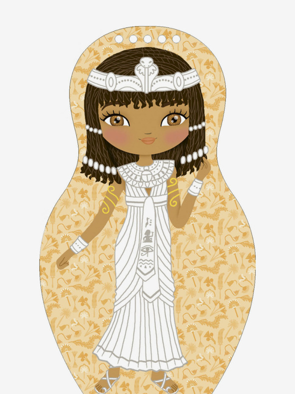 ELLA & MAX Oblékáme egyptské panenky FARAH – Omalovánky