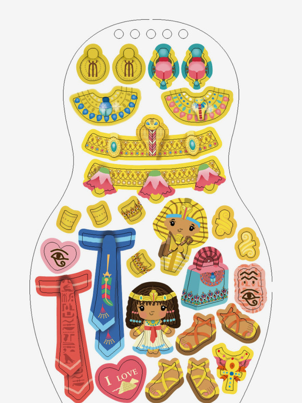 ELLA & MAX Oblékáme egyptské panenky FARAH – Omalovánky