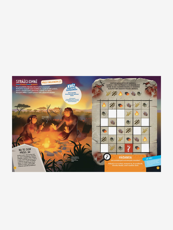 ELLA & MAX MISE PRAVĚK – Pátrej a lušti se samolepkami