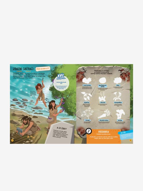 ELLA & MAX MISE PRAVĚK – Pátrej a lušti se samolepkami