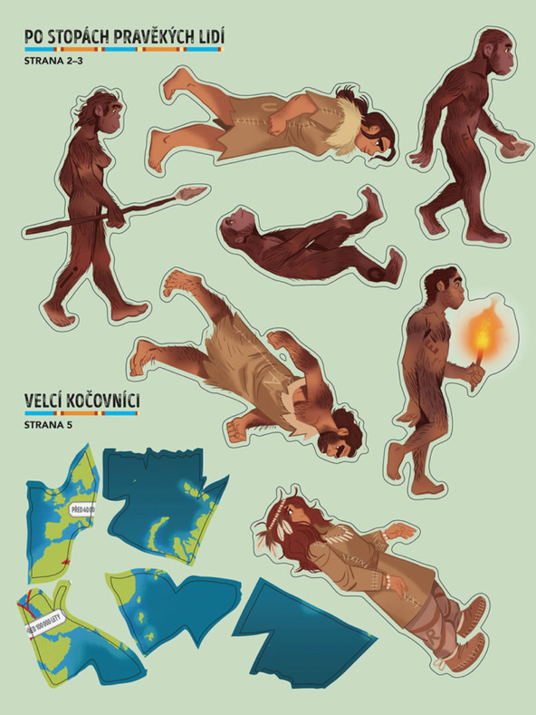 ELLA & MAX MISE PRAVĚK – Pátrej a lušti se samolepkami