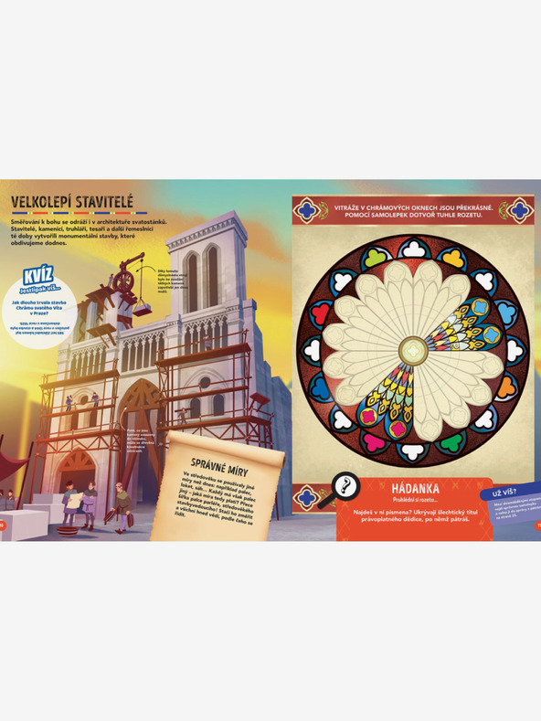 ELLA & MAX MISE STŘEDOVĚK – Pátrej a lušti se samolepkami