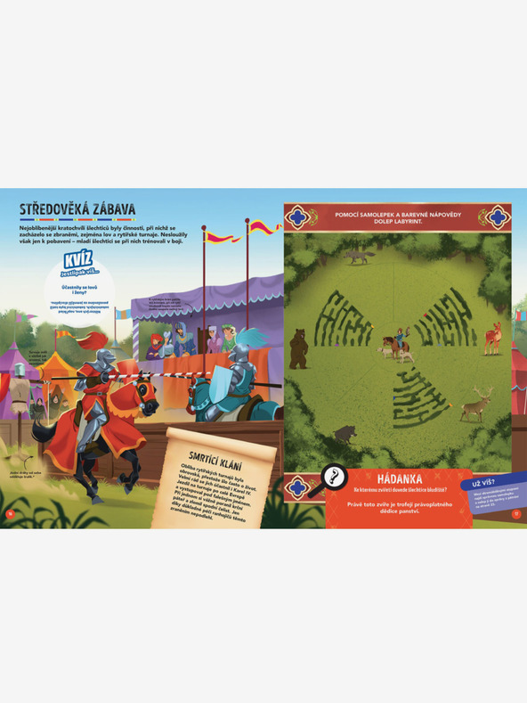 ELLA & MAX MISE STŘEDOVĚK – Pátrej a lušti se samolepkami