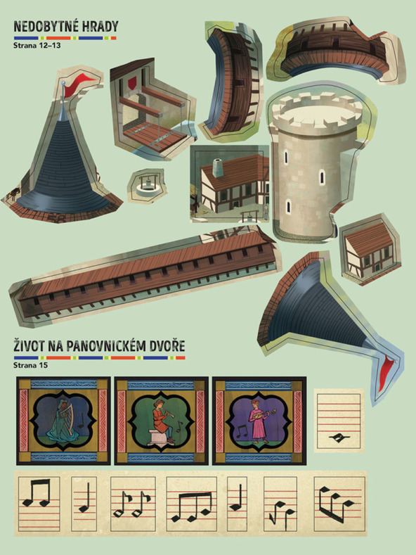 ELLA & MAX MISE STŘEDOVĚK – Pátrej a lušti se samolepkami