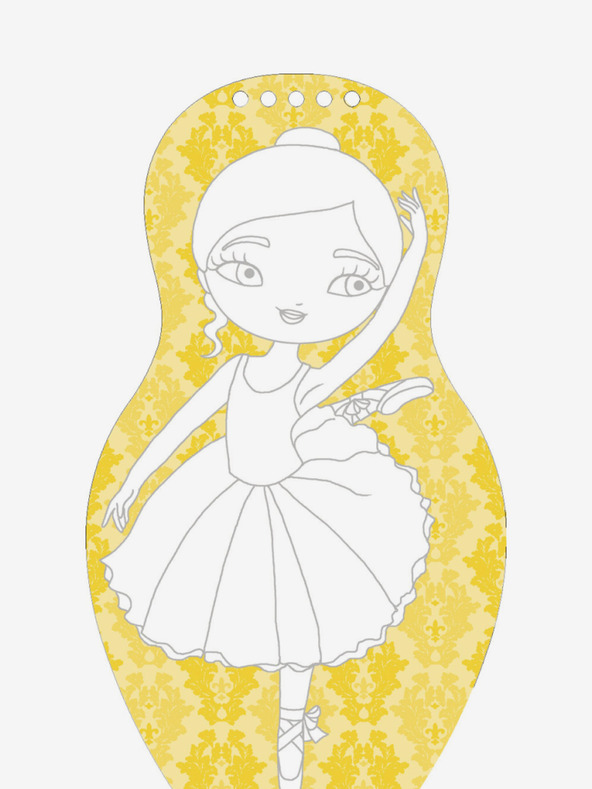 ELLA & MAX Oblékáme baletky EMMA – Omalovánky