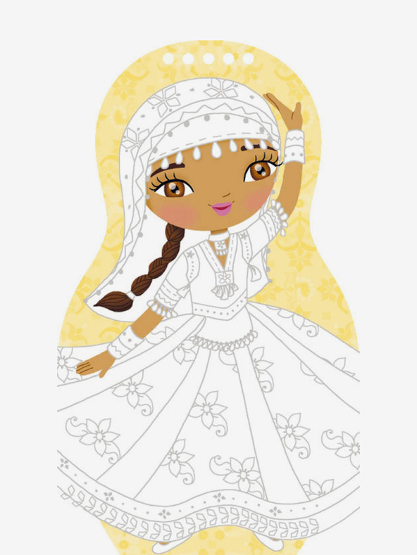 ELLA & MAX Oblékáme TANEČNICE z celého světa – Omalovánky