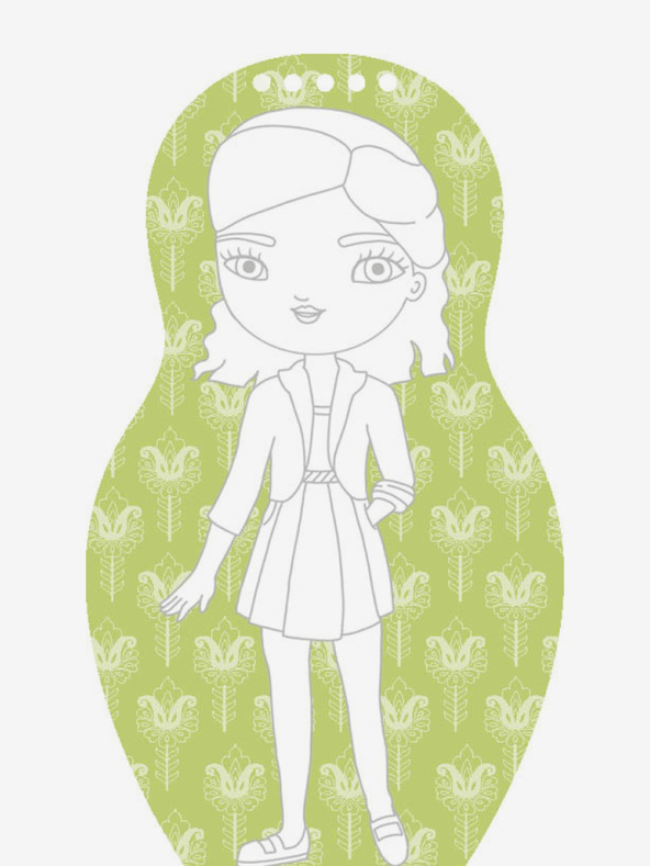 ELLA & MAX Oblékáme moravské panenky NATÁLKA – Omalovánky