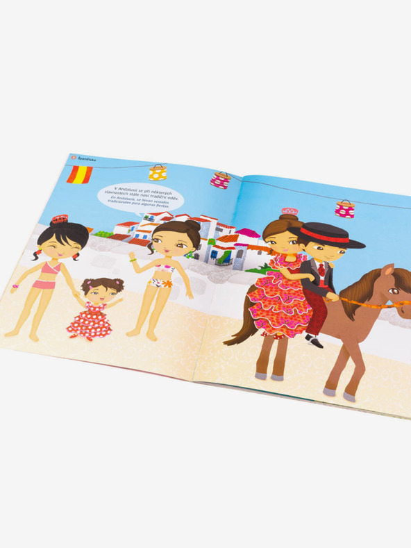 ELLA & MAX Šaty z celého světa - kniha samolepek